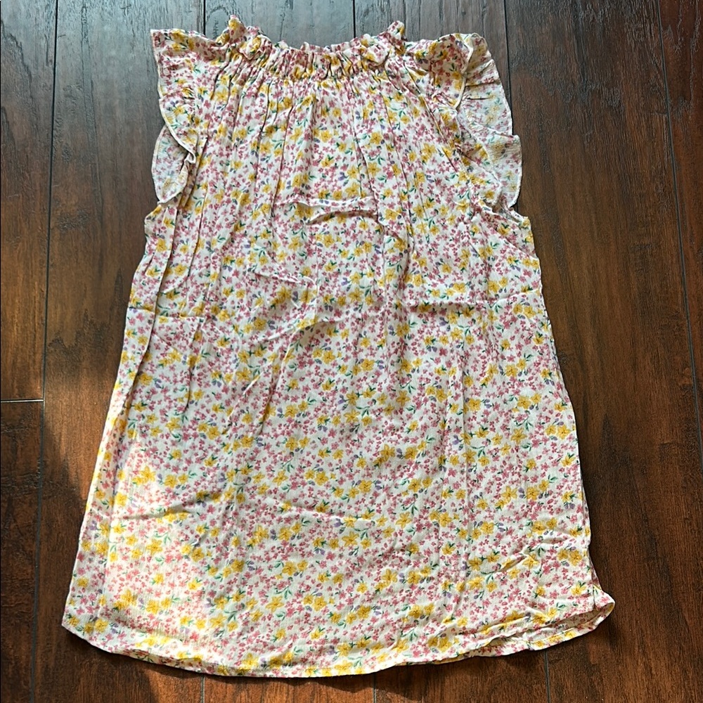 Floral Ruffle Sleeveless Top